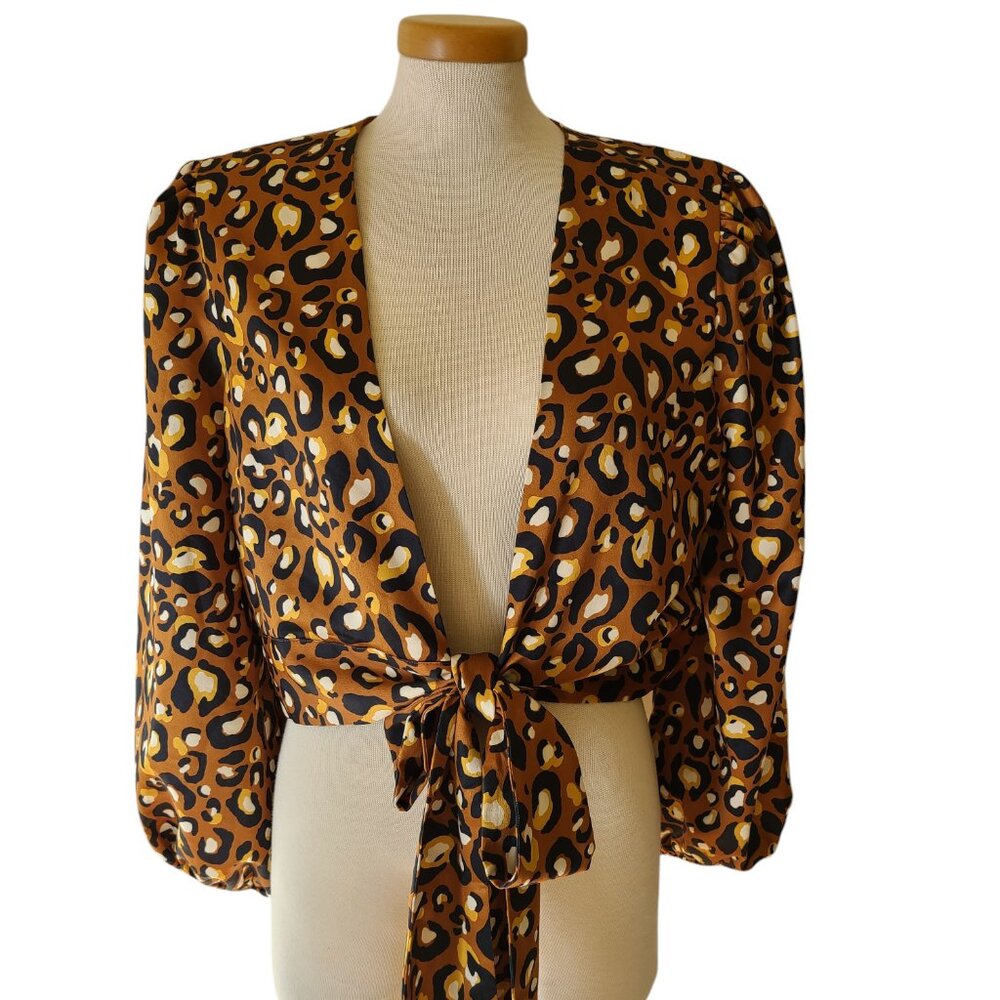 Express X Ladygang Tie/Wrap Crop Blouse